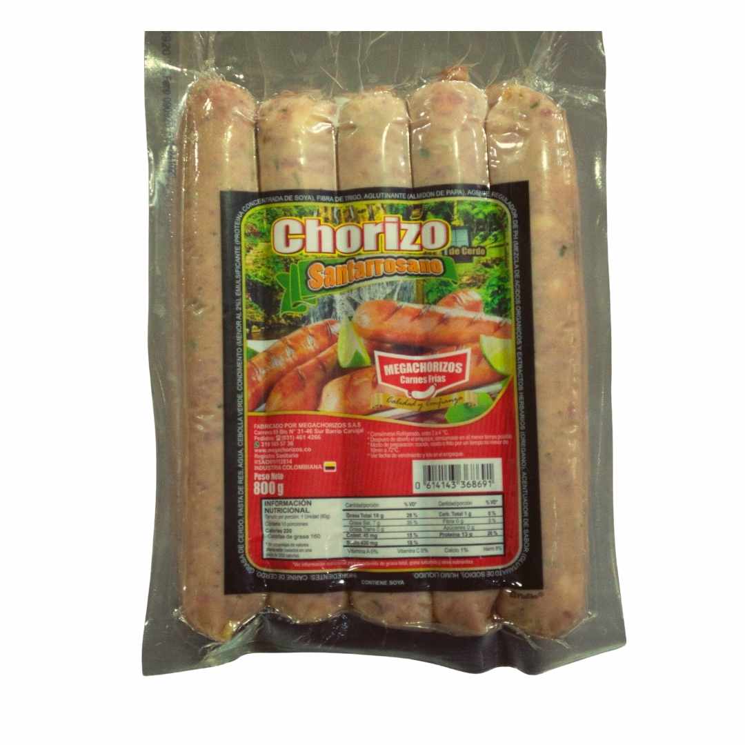 Chorizo Santarrosano en Bogotá | Carnes Oasis | Sin conservantes.